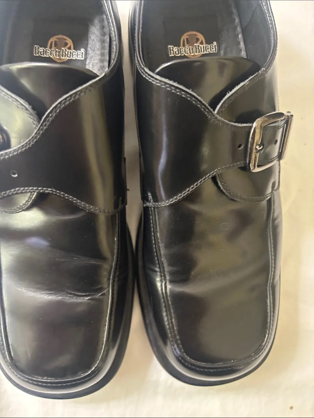Bacco Bucci Men’s Black Leather Oxfords Size 12